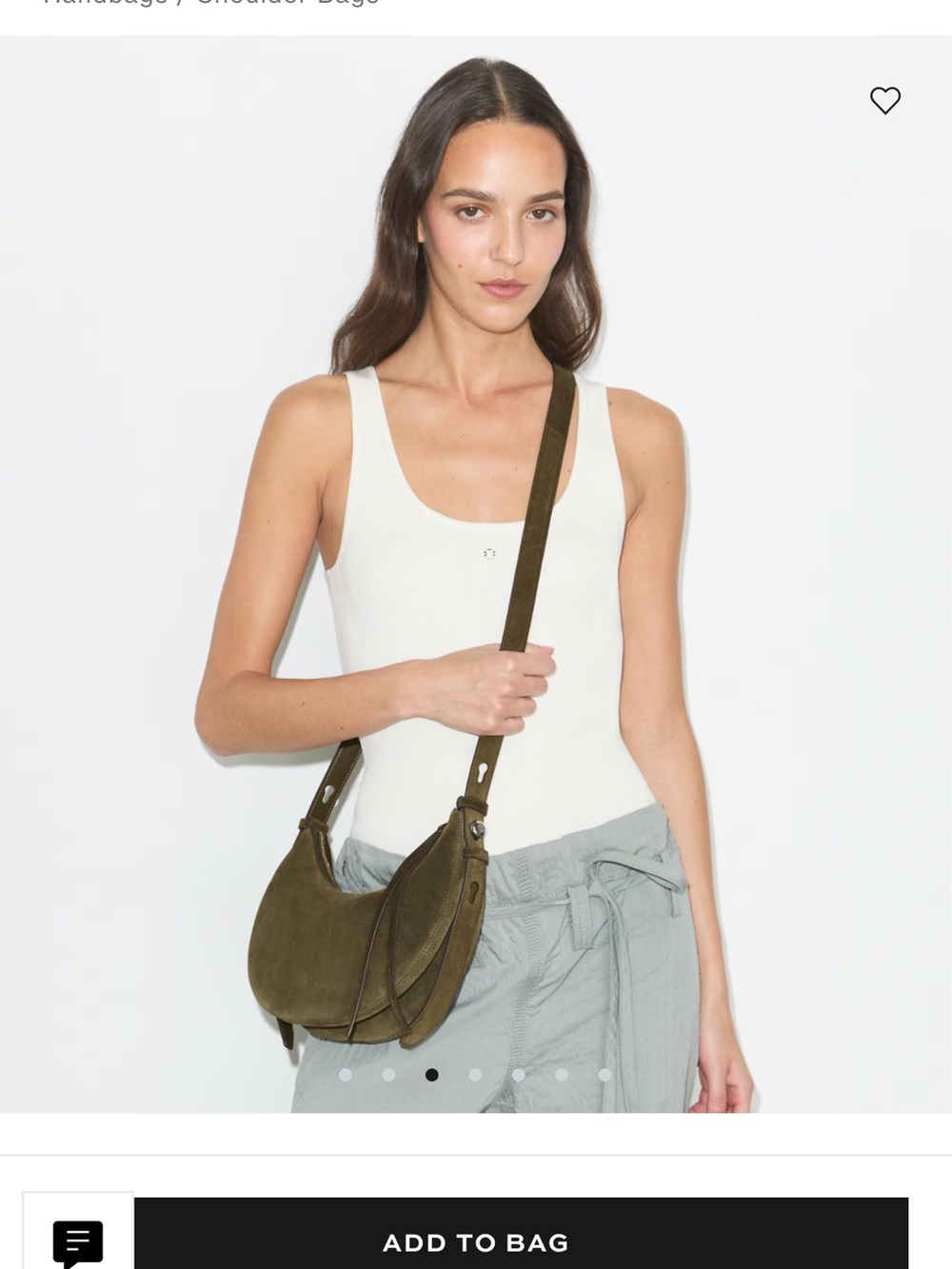 Tory Burch Romy Suede Half Moon Bag - Picture 6 of 10
